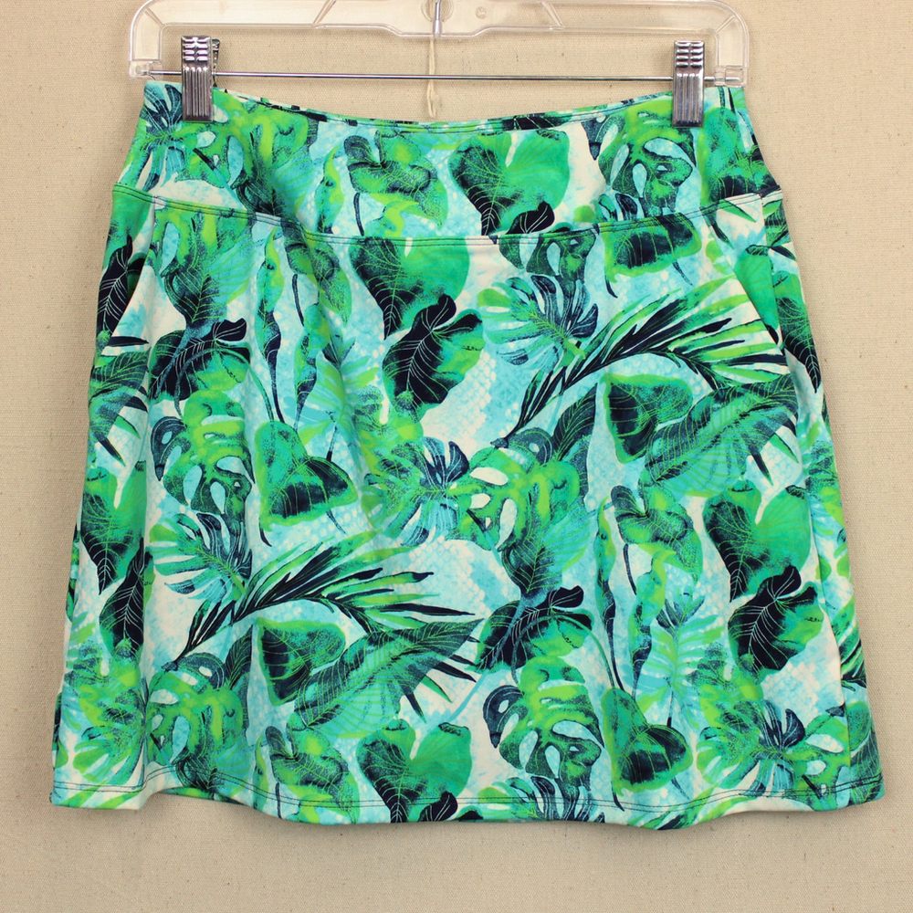 Tommy Bahama Azure Lagoon tropical foliage print golf skort-S